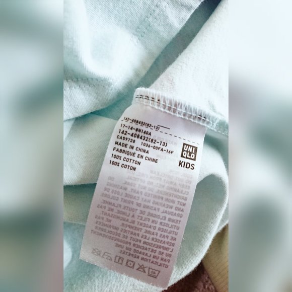 Uniqlo x Ladurée - Pastel Blue Short Sleeve Top - Picture 4 of 5